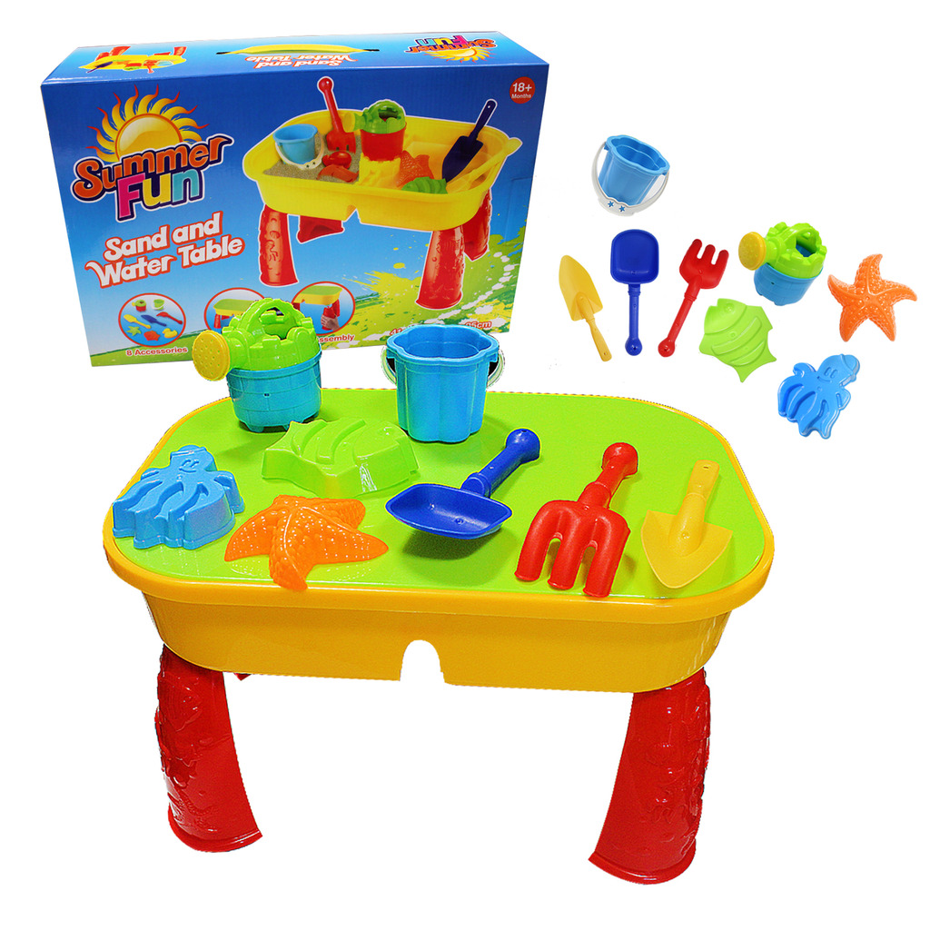 summer fun sand and water table